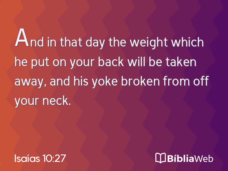 Isaías 10:27 em imagem para compartilhar