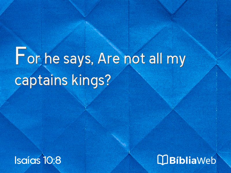Isaías 10:8 em imagem para compartilhar