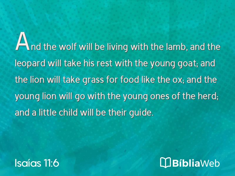 Isaías 11:6 em imagem para compartilhar