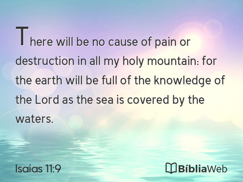 Isaías 11:9 em imagem para compartilhar