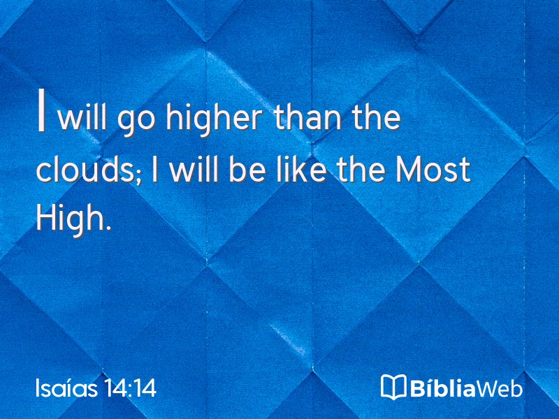 Isaías 14:14 em imagem para compartilhar