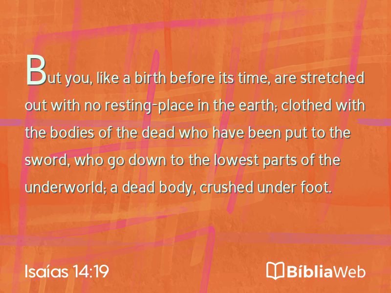 Isaías 14:19 em imagem para compartilhar