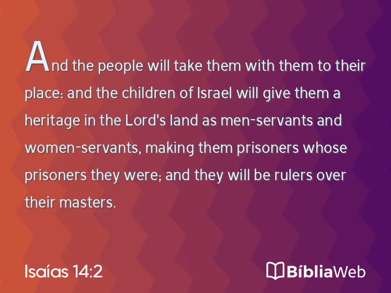 Isaías 14:2 em imagem para compartilhar
