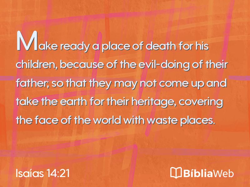 Isaías 14:21 em imagem para compartilhar