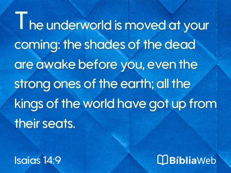Isaías 14:9 em imagem para compartilhar