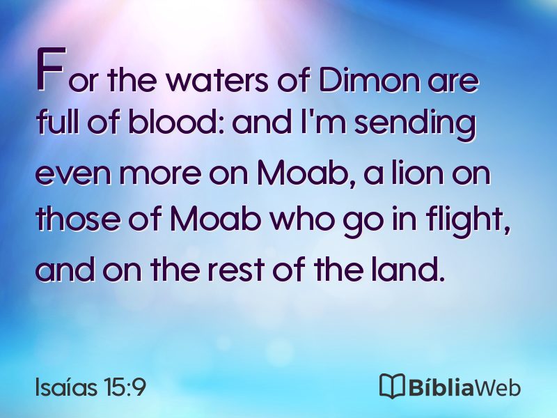 Isaías 15:9 em imagem para compartilhar
