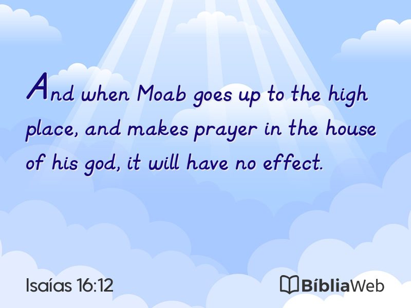 Isaías 16:12 em imagem para compartilhar