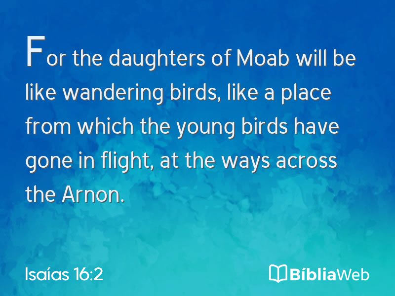 Isaías 16:2 em imagem para compartilhar
