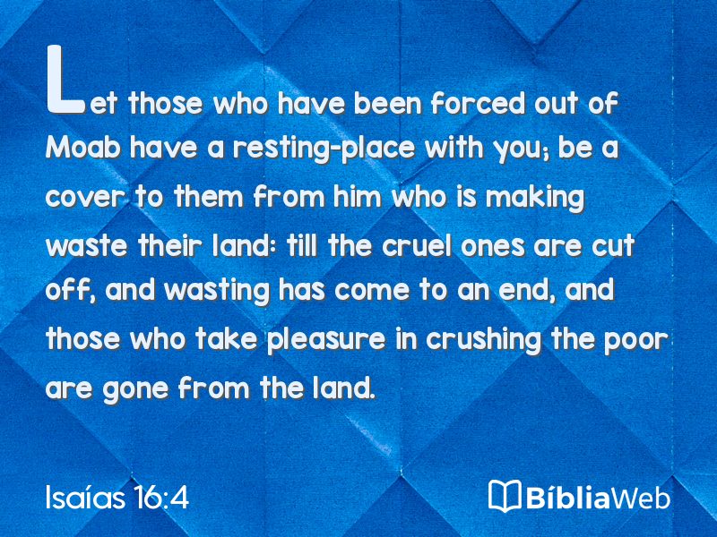 Isaías 16:4 em imagem para compartilhar