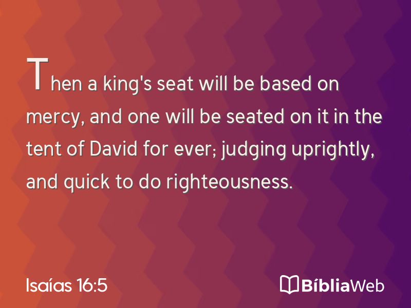 Isaías 16:5 em imagem para compartilhar