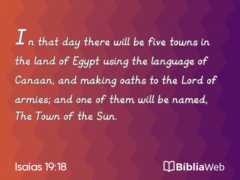 Isaías 19:18 em imagem para compartilhar