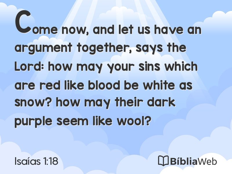 Isaías 1:18 em imagem para compartilhar
