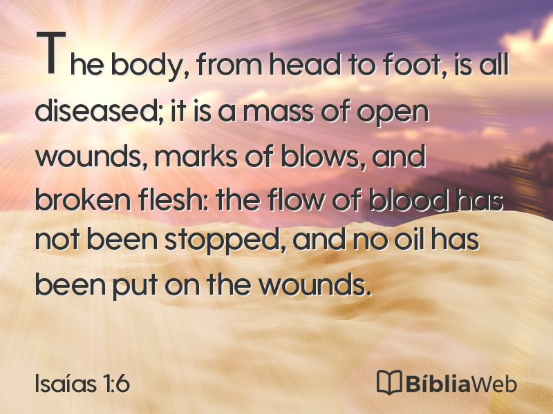Isaías 1:6 em imagem para compartilhar