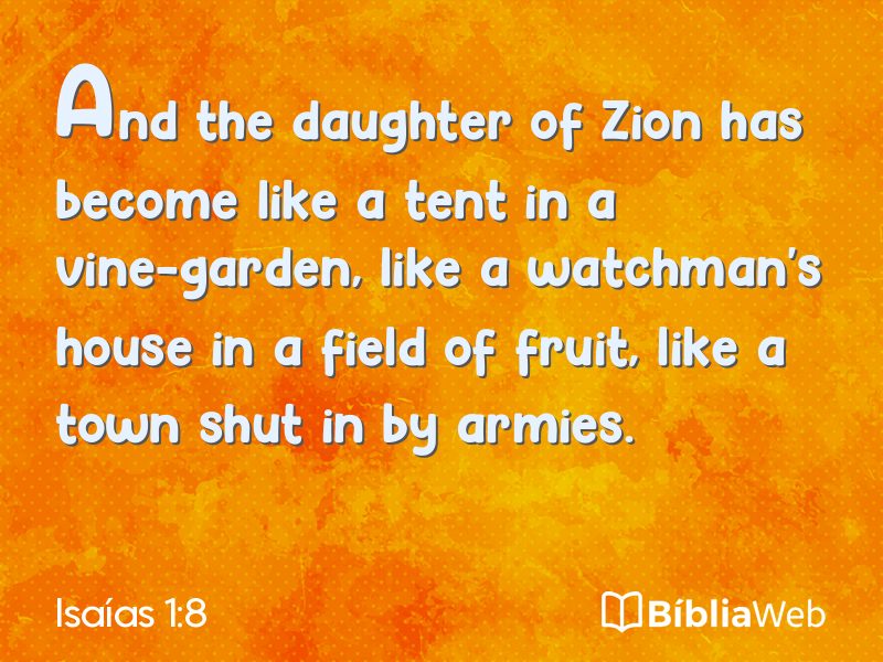 Isaías 1:8 em imagem para compartilhar