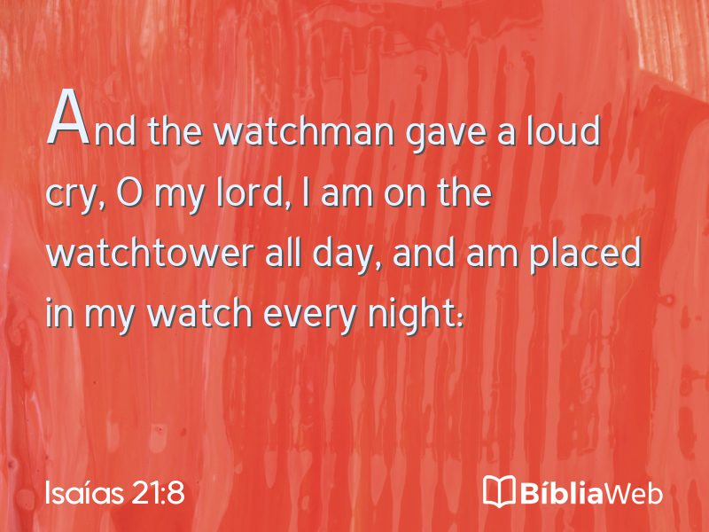 Isaías 21:8 em imagem para compartilhar