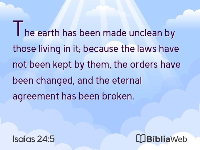 Isaías 24:5 em imagem para compartilhar