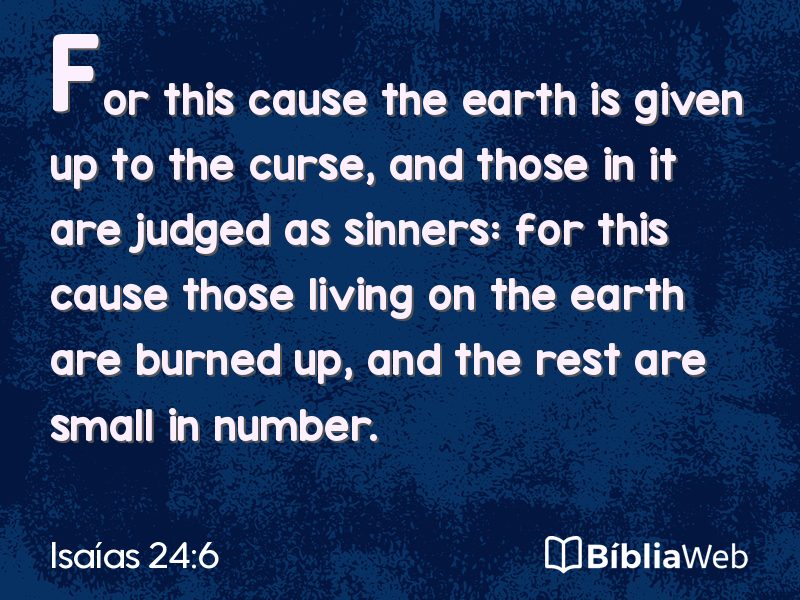 Isaías 24:6 em imagem para compartilhar