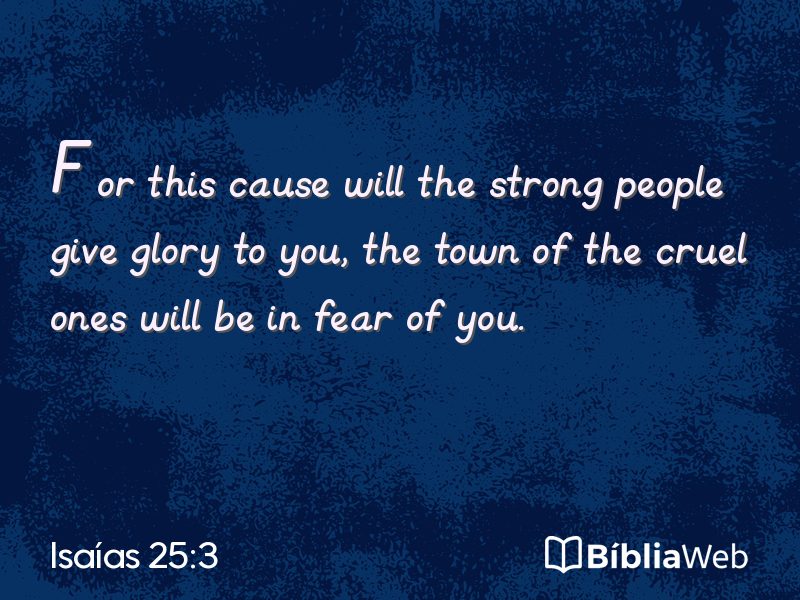 Isaías 25:3 em imagem para compartilhar