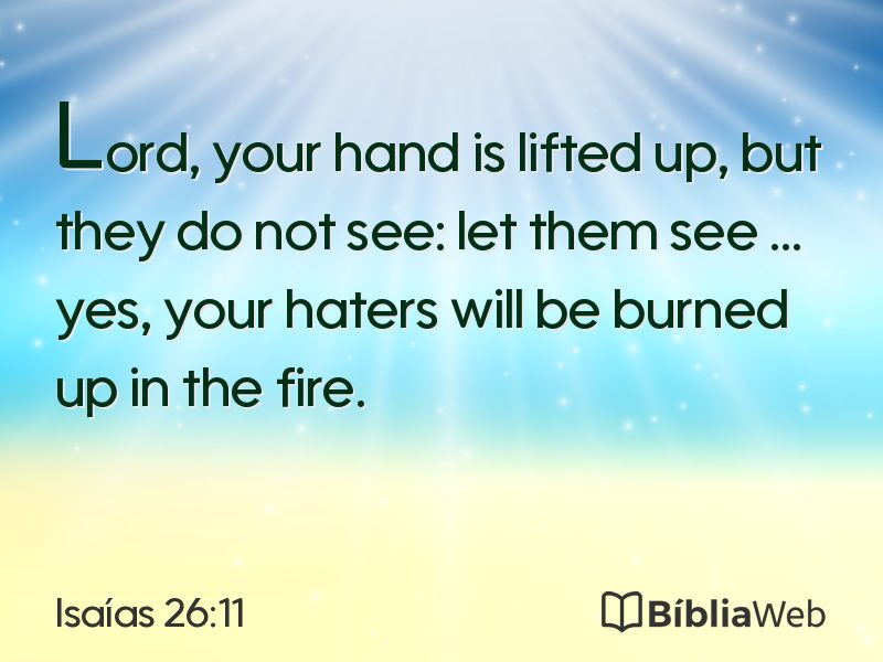 Isaías 26:11 em imagem para compartilhar