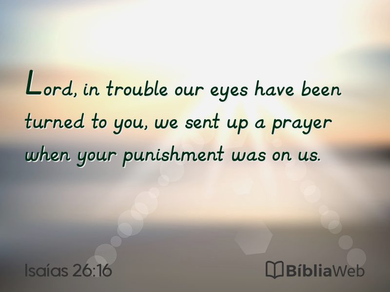 Isaías 26:16 em imagem para compartilhar