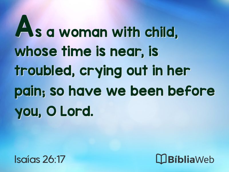 Isaías 26:17 em imagem para compartilhar