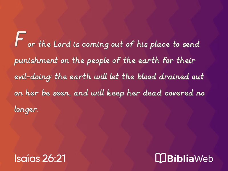 Isaías 26:21 em imagem para compartilhar