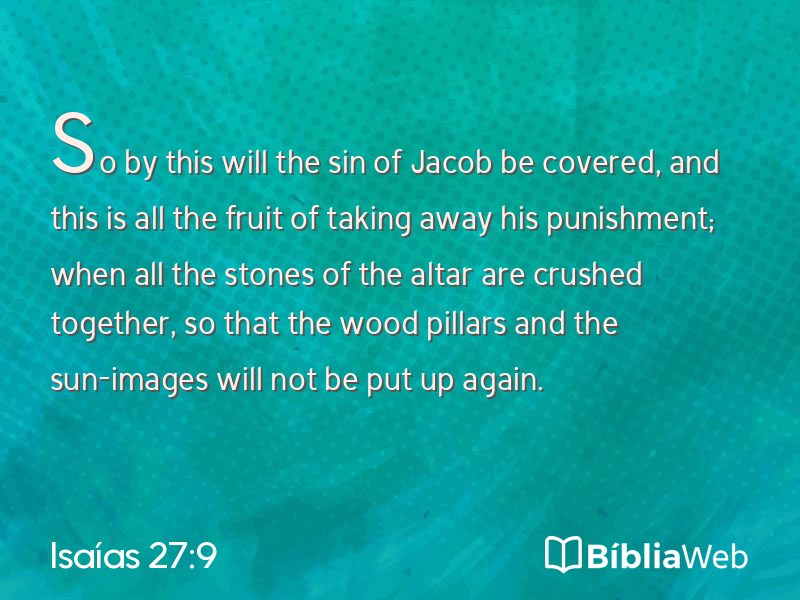Isaías 27:9 em imagem para compartilhar