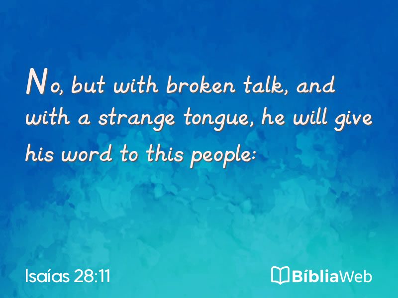 Isaías 28:11 em imagem para compartilhar