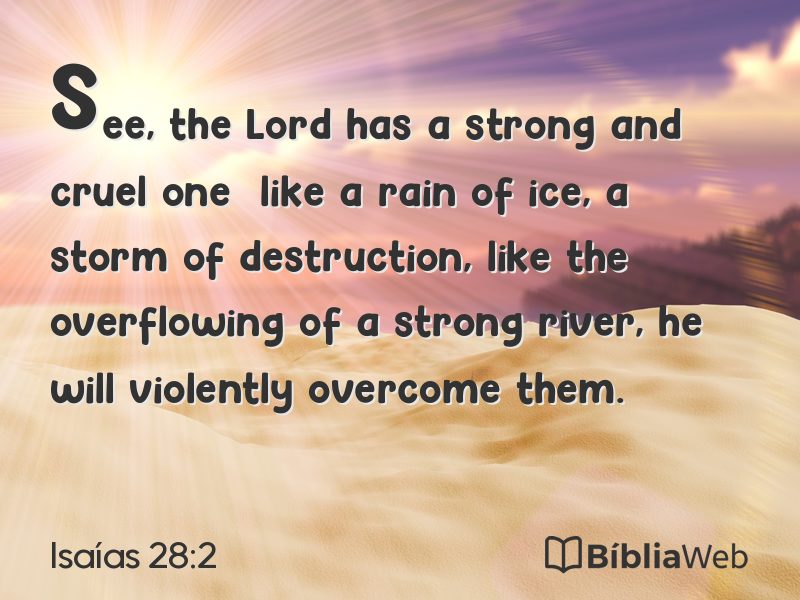Isaías 28:2 em imagem para compartilhar