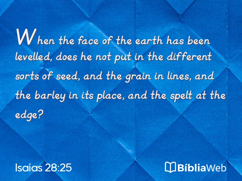 Isaías 28:25 em imagem para compartilhar