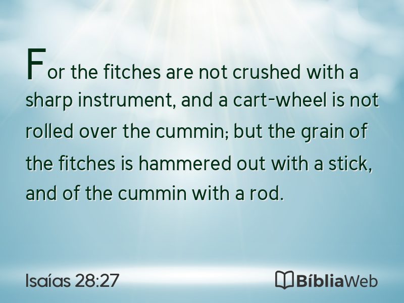 Isaías 28:27 em imagem para compartilhar