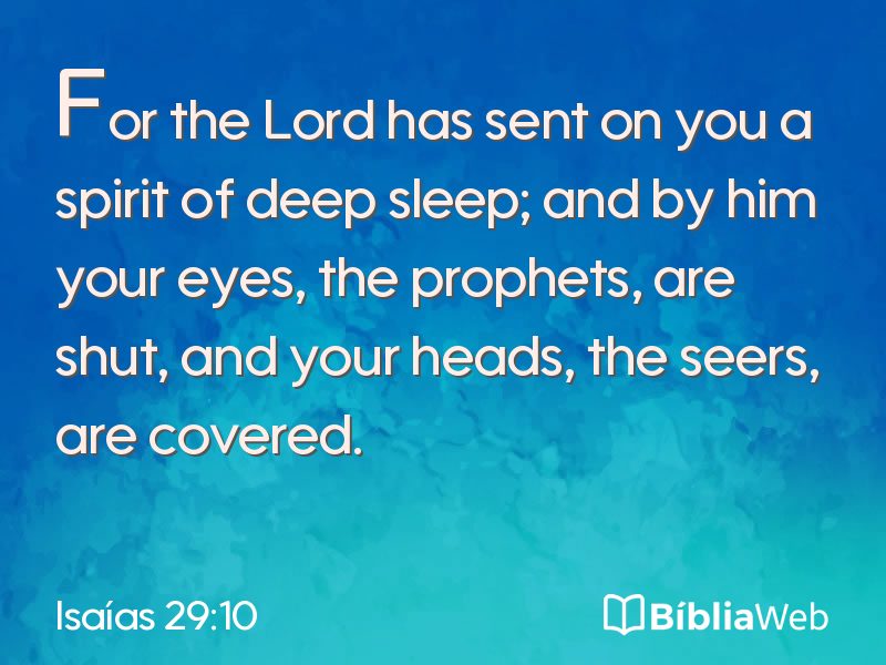 Isaías 29:10 em imagem para compartilhar