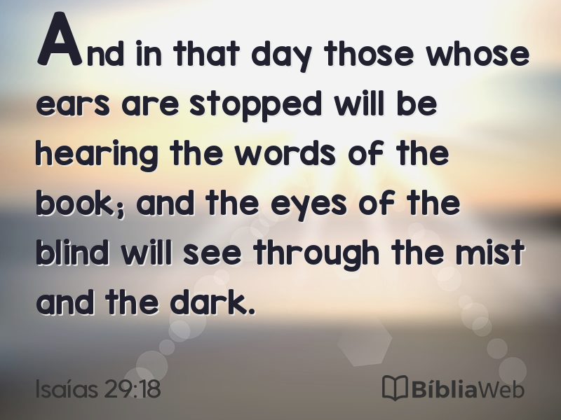 Isaías 29:18 em imagem para compartilhar
