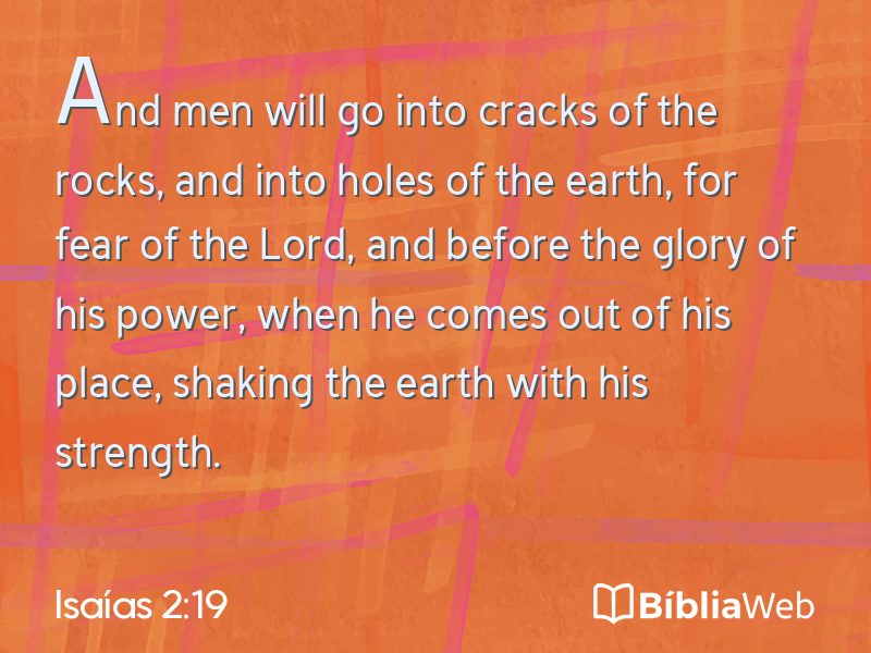Isaías 2:19 em imagem para compartilhar