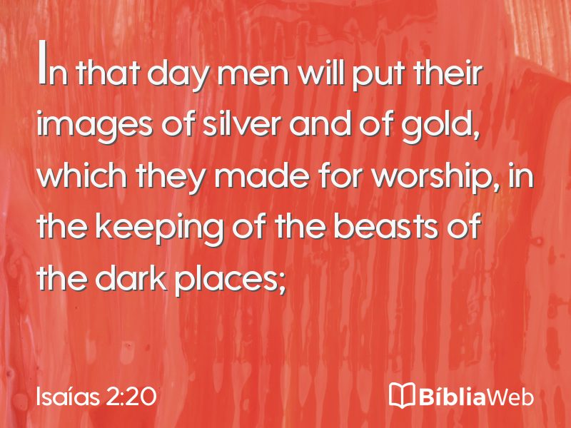 Isaías 2:20 em imagem para compartilhar