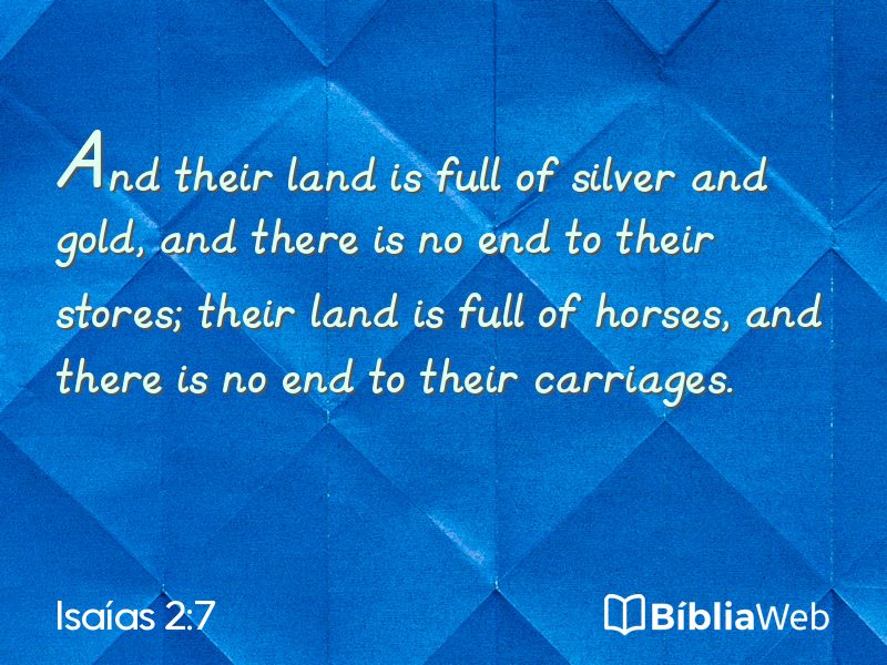 Isaías 2:7 em imagem para compartilhar