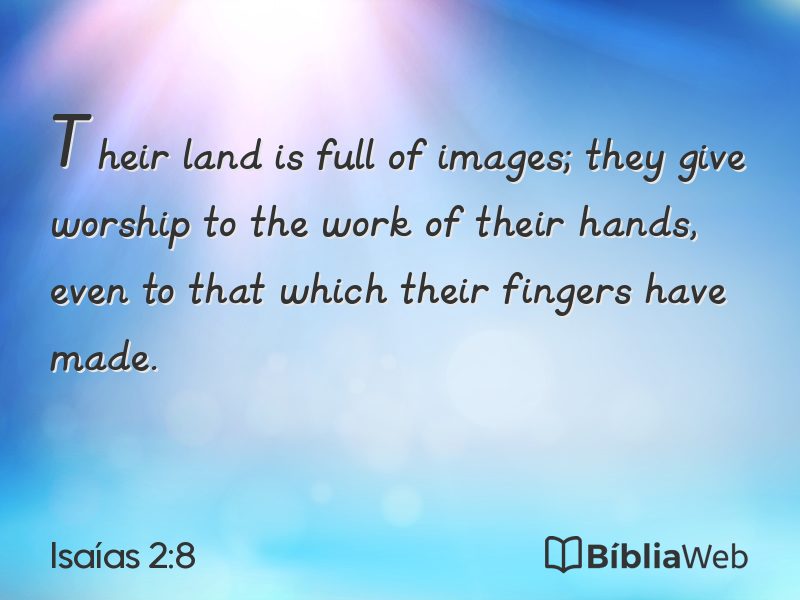 Isaías 2:8 em imagem para compartilhar