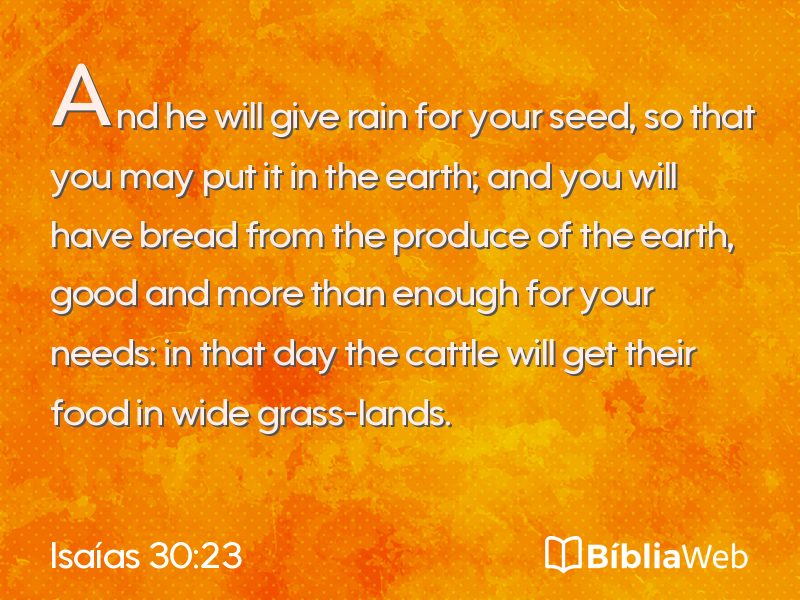 Isaías 30:23 em imagem para compartilhar