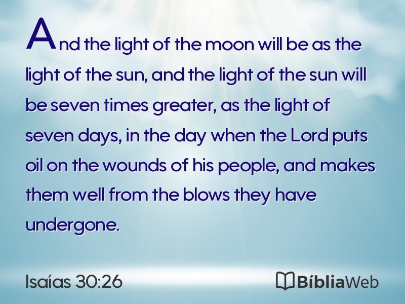 Isaías 30:26 em imagem para compartilhar