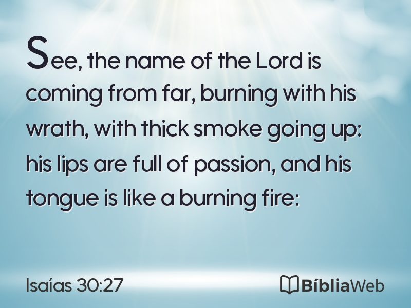 Isaías 30:27 em imagem para compartilhar
