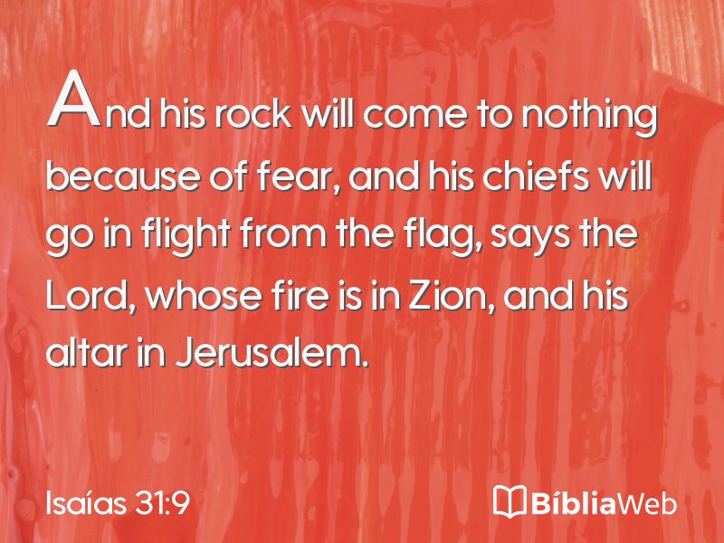 Isaías 31:9 em imagem para compartilhar