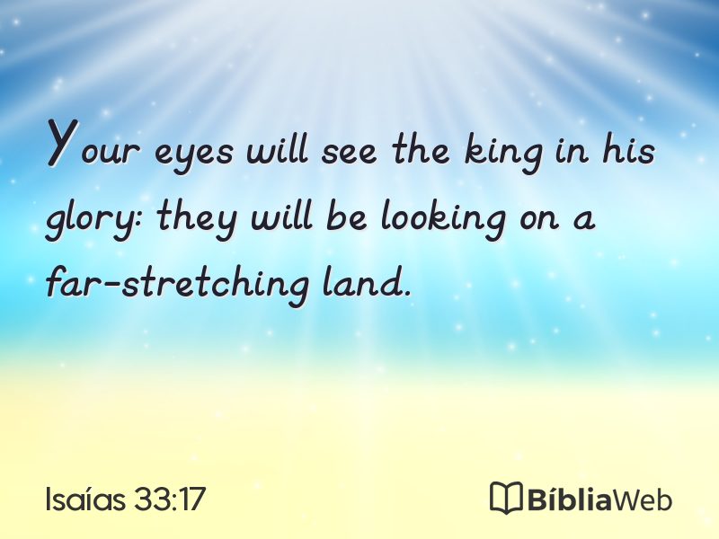 Isaías 33:17 em imagem para compartilhar