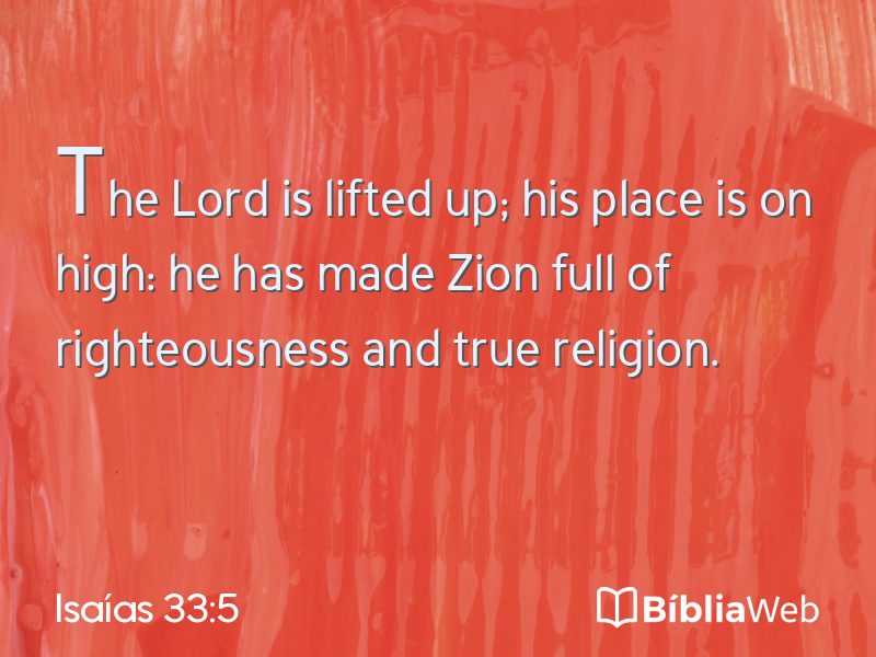 Isaías 33:5 em imagem para compartilhar