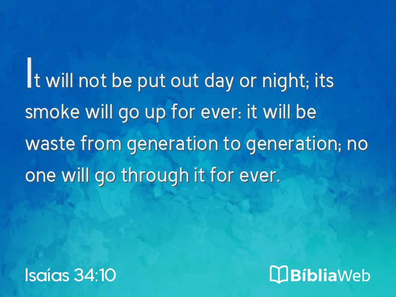 Isaías 34:10 em imagem para compartilhar