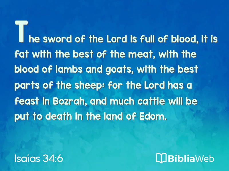 Isaías 34:6 em imagem para compartilhar