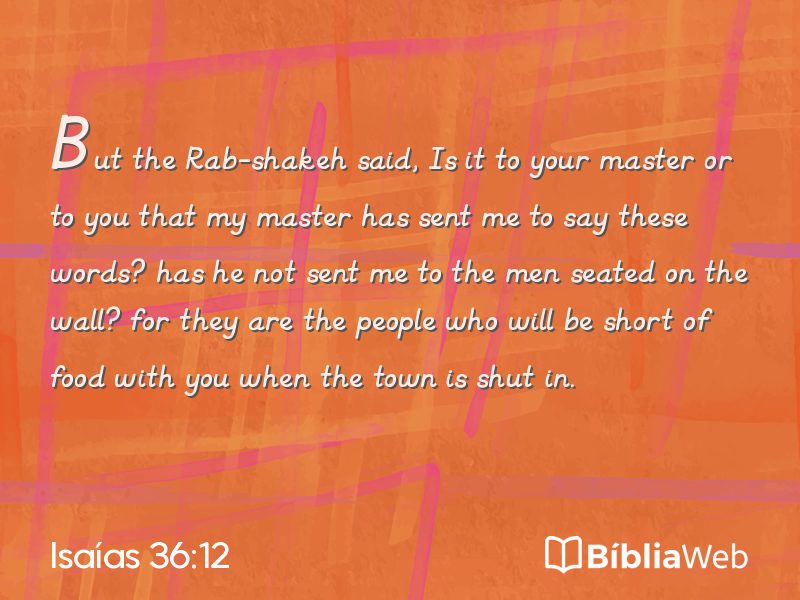 Isaías 36:12 em imagem para compartilhar