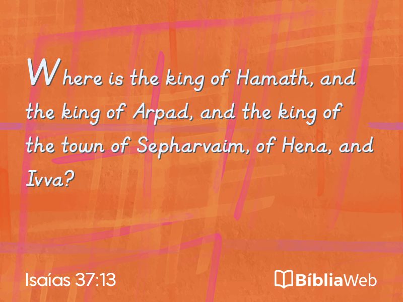 Isaías 37:13 em imagem para compartilhar