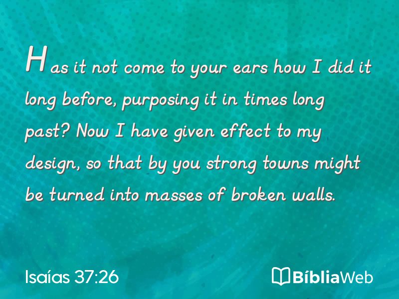 Isaías 37:26 em imagem para compartilhar