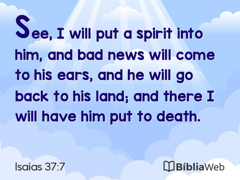 Isaías 37:7 em imagem para compartilhar