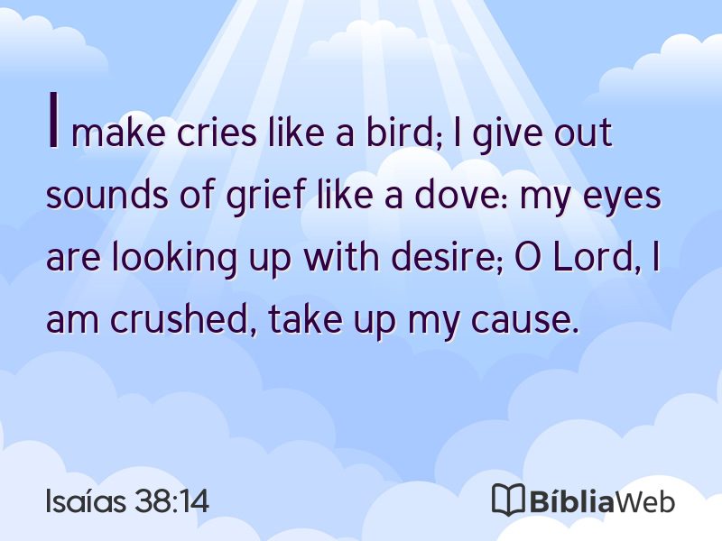 Isaías 38:14 em imagem para compartilhar